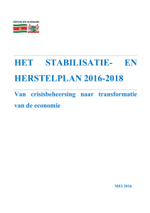 het stabilisatie- en herstelplan 2016-2018