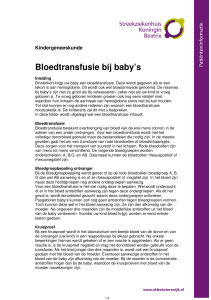 Bloedtransfusie bij baby`s - Streekziekenhuis Koningin Beatrix