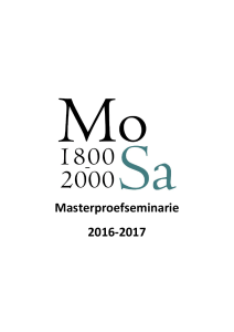 Masterproefseminarie 2016-2017