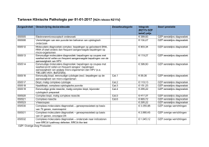 Tarieven Klinische Pathologie Gelre zkh 2017