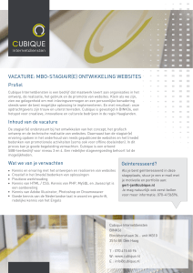 vacature: mbo-stagiair(e) ontwikkeling websites