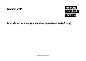 Jaarplan VMS 2014 - Mr. Hans van Mierlo Stichting