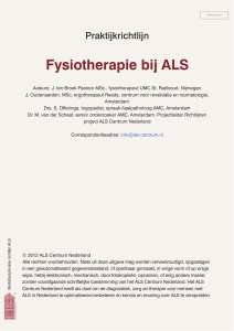 Richtlijn fysiotherapie bij ALS - ALS