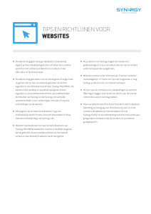 tips en richtlijnen voor websites - Synergy Pulse
