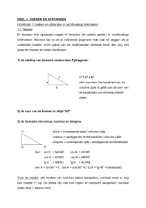 DEEL 1: HOEKEN EN AFSTANDEN Hoofdstuk 1