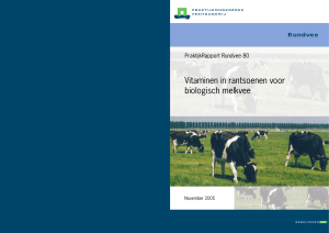 PraktijkRapport Rundvee 80 - Vitaminen in