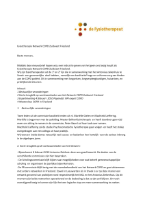 Nieuwsbrief netwerk COPD Zuidwest Friesland