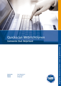 Quickscan Oud-Beijerland - Gemeente Oud