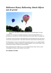 Ballonnen Rotary Ballooning Almelo blijven aan de grond