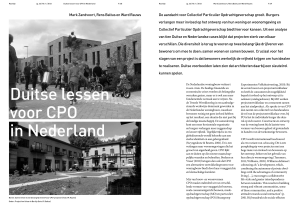 Duitse lessen voor CPO in Nederland