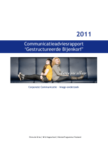 Communicatieadviesrapport `Gestructureerde Bijenkorf`