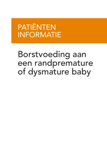 Borstvoeding aan een randpremature of dysmature baby