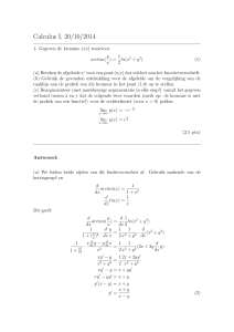 Calculus I, 20/10/2014