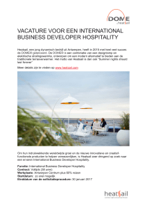 vacature voor een international business developer hospitality