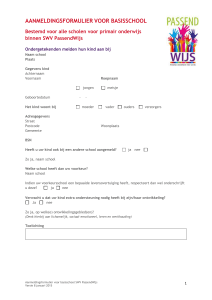 Aanmeldingsformulier - Basisschool de Wieling