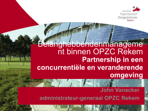 Belanghebbendenmanagement binnen OPZC Rekem Partnership