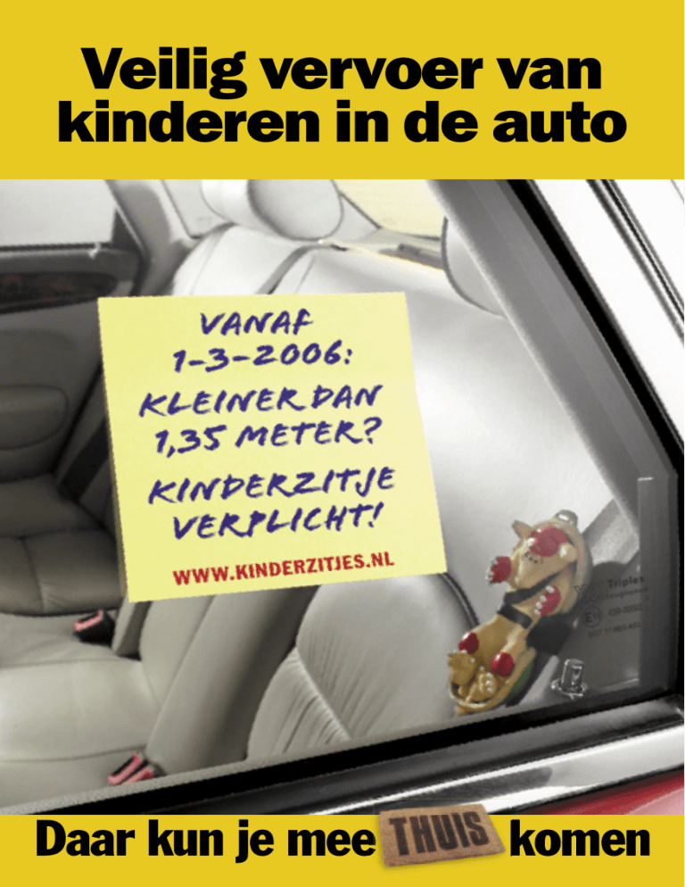 residu Beschrijving Kleuterschool Veilig vervoer kinderen in de auto