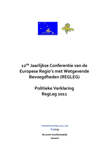 12 de Jaarlijkse Conferentie van de Europese Regio`s met