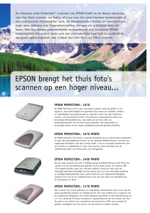 EPSON brengt het thuis foto`s scannen op een hoger