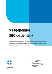 Maagoperatie (GIO-patiënten)