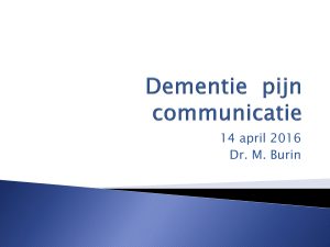 Dementie pijn communicatie
