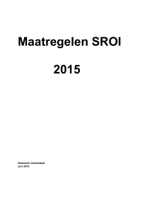 Maatregelen SROI 2015
