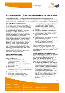 Cyclofosfamide (Endoxan®) tabletten en per infuus