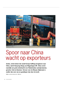 Spoor naar China wacht op exporteurs - Wageningen UR E