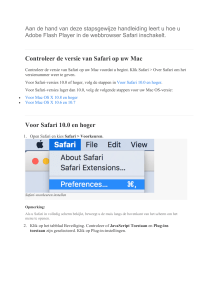 Controleer de versie van Safari op uw Mac Voor Safari 10.0 en hoger
