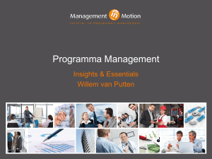 Programma Management - Management in Motion