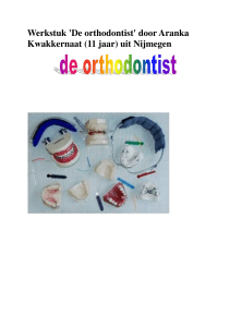 Werkstuk `De orthodontist` door Aranka Kwakkernaat (11 jaar) uit