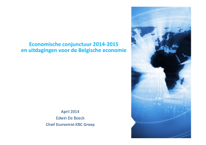 Economische conjunctuur 2014-2015 en uitdagingen voor de Belgische