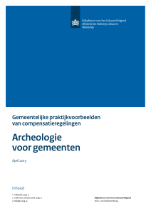Archeologie voor gemeenten - Rijksdienst voor het Cultureel Erfgoed