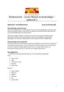Hoekenwerk – sector Metaal en technologie