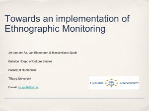 Towards an implementation of Ethnographic Monitoring