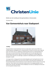 Notitie over de invulling van het gemeentehuis in Genemuiden. 22 j