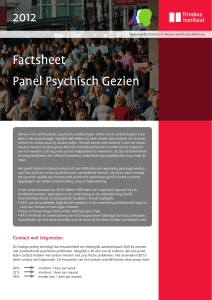 2012 Factsheet Panel Psychisch Gezien - Trimbos