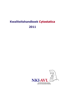Kwaliteitshandboek Cytostatica 2011