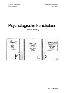 Psychologische Functieleer I