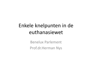 Enkele knelpunten in de euthanasiewet - Benelux