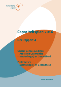 Capaciteitsplan 2016 Deelrapport 4 Sociaal