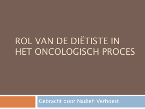 Rol van de diëtiste in het oncologisch proces - AZ Sint-Jan