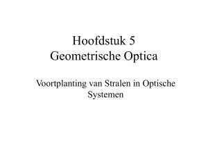 Hoofdstuk 5 en 6 Geometrische Optica