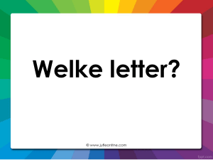 Welke letter - Juf Leontine