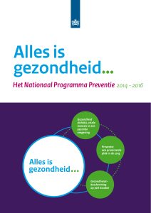 Het Nationaal Programma Preventie 2014 - 2016