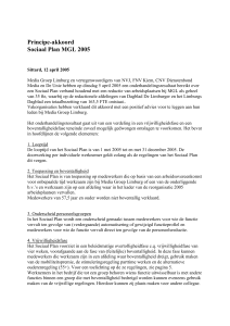 Principe-akkoord Sociaal Plan MGL 2005