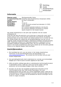 Stichting Joods Studentenhuis Amsterdam Informatie