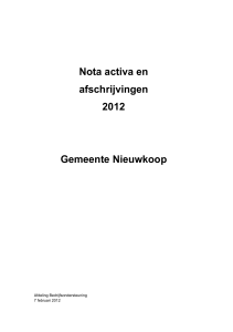 Nota Activa en afschrijvingen 2012 def