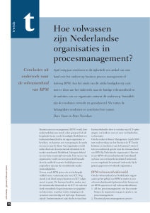 Hoe volwassen zijn Nederlandse organisaties in procesmanagement?