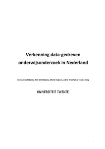 Verkenning data-gedreven onderwijsonderzoek in Nederland